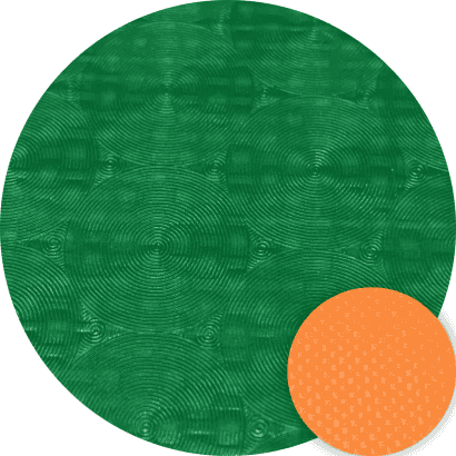 DiFanSi PVC mesh rubber canvas-Bicolor-Green/Dark Orange