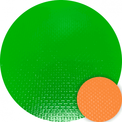 iFanSi PVC mesh rubber canvas-Bicolor-Dark Orange/Ivy Green