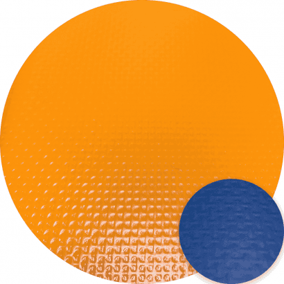 DiFanSi PVC mesh rubber canvas-Bicolor-Marigold/Mineral Blue