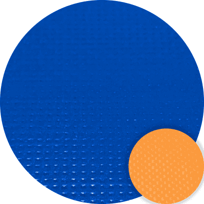  DiFanSi PVC mesh rubber canvas-Bicolor-Cobalt Blue/Dark Orange