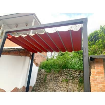 Pleated Canop Sunshade iron frame